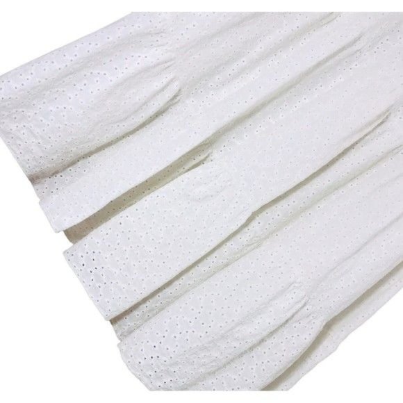 REFKA 100% Cotton Tiered Eyelet Maxi Dress Size Small - Picture 6 of 7